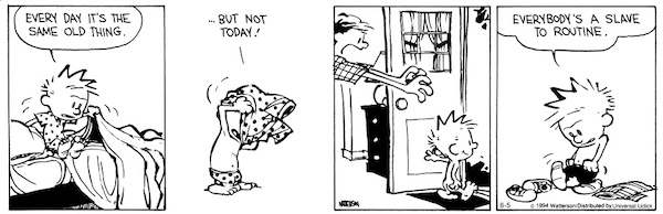 Calvin and Hobbes comic strip from July 31, 1990