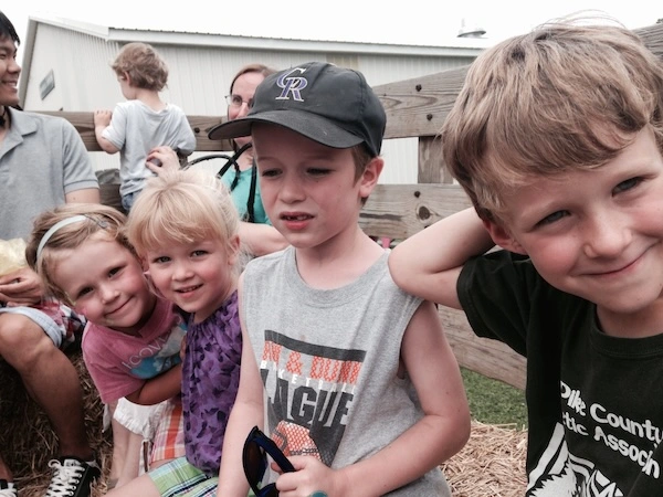 Stilson and Sharda kids at FarmFest 2014